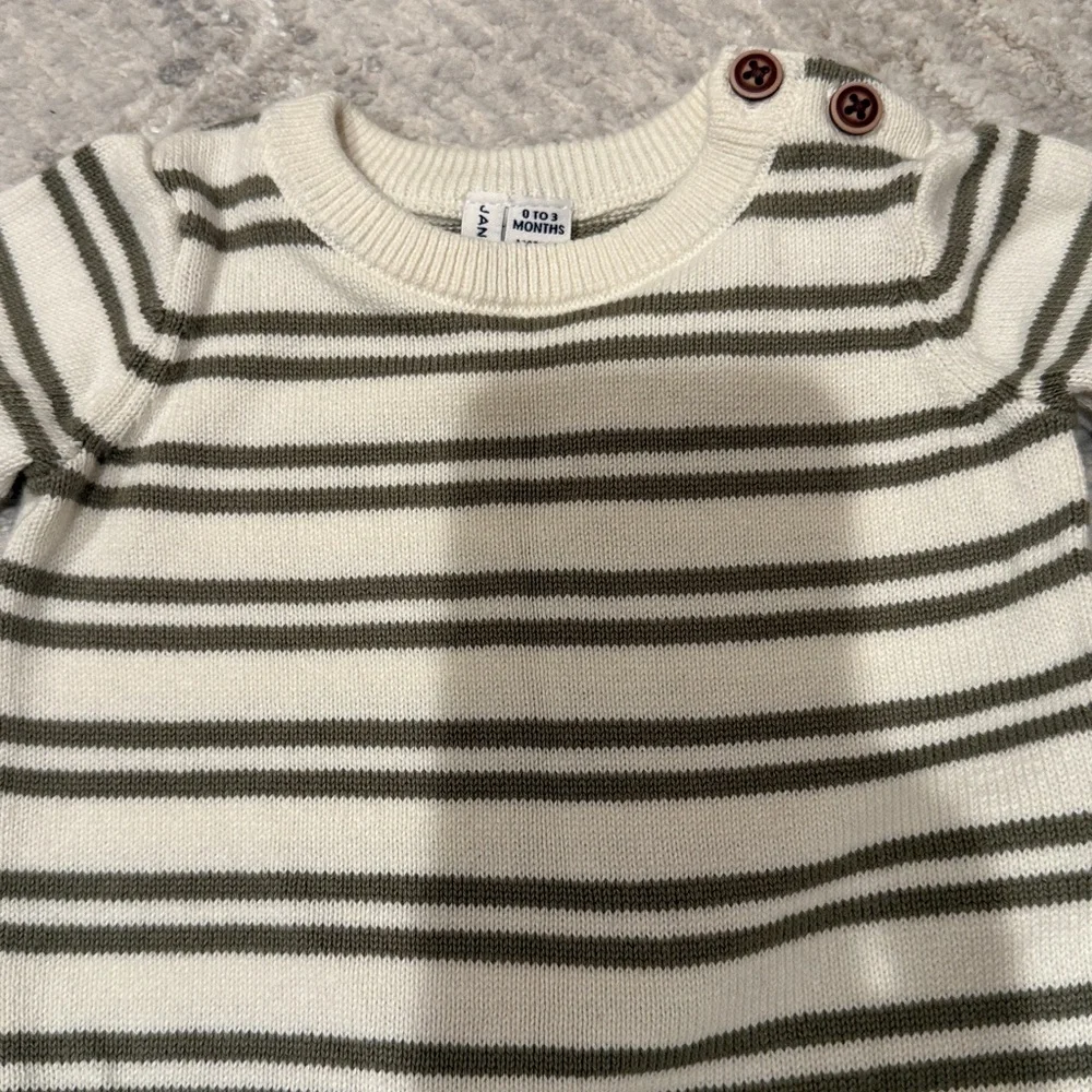 NWOT Janie and Jack Striped Knit Sweater Set